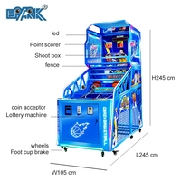 Machine de basket-ball commerciale à monnayeur, machine de tir de basket-ball de rue, machine de jeu d'arcade de basket-ball pour enfants
