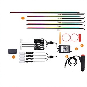 Lumière d'ambiance intérieure automobile, bande lumineuse LED multicolores pour la décoration des véhicules - Product Image 1