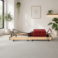 Machine de Pilates pliable en bois massif avec ressorts pour studio de gym et rééducation physique