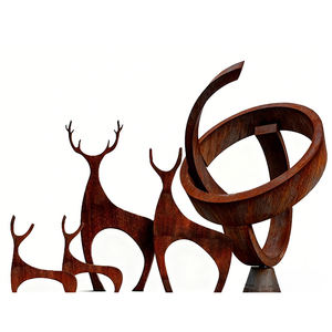 Brasero Moderno de Acero Corten, Escultura Decorativa de Alta Calidad para Jardín Exterior con Instalación Personalizada y Privacidad - Product Image 1