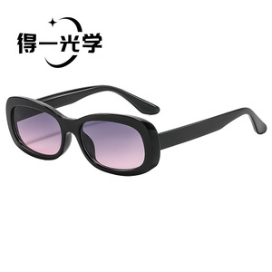 De Yi Optics <b>Square</b> <b>Frame</b> <b>Sunglasses</b> Black PC <b>Frame</b> UV400 Women's Sun Protection - Product Image 4