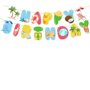 Ensemble de vaisselle DAMAI pour fête d'anniversaire à la piscine, décorations de table pour l'été, assiettes à dessert, serviettes, fourchettes pour fête hawaïenne - Product Image 6