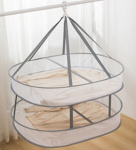 Hanging Mesh <b>Clothes</b> Hanging Dryer <b>Foldable</b> Sweater <b>Drying</b> <b>Rack</b> Mesh with Hook - Product Image 4
