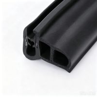 Joint d'étanchéité en caoutchouc EPDM extrudé sur mesure pour profilés aluminium de fenêtres et portes, marque SJ, modèle SJ-MC-5, noir, Hebei
