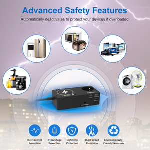 Multiprise USB multifonction Vastfafa 16A avec chargeur sans fil et port Type-C, <span class=keywords><strong>prise</strong></span> d'extension de type UE pour la vente en gros - Product Image 3