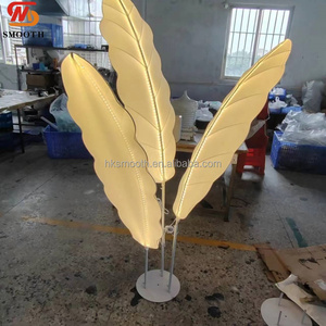 SMOOTH Exquisite Banana <b>Tree</b> Leaf <b>LED</b> Road Lead Wedding Stage Layout Props <b>Lighted</b> Floor Lamp T Station Decoration - Product Image 1