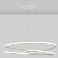 Lustre LED en forme de cœur blanc de luxe JACKSUN, lampe suspendue en aluminium, gradation avec télécommande pour restaurant, lumière de table à manger