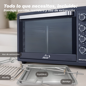 Grunkel Electric Convection Oven 63L 2200W Max <b>Heat</b> Countertop Oven - Product Image 4