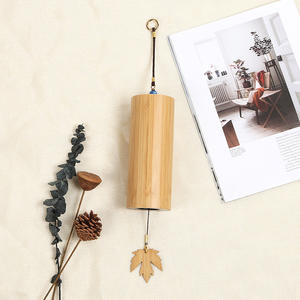Cinese <span class=keywords><strong>giardino</strong></span> esterno campanelli di vento di bambù con Chakra di cristallo piccolo carillon artigianali in legno con toni profondi calmanti - Product Image 1
