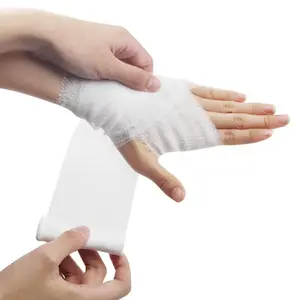 PBT Blanc Gaze Cohésif Secourisme Stérile Bandage Conforme et Rouleau