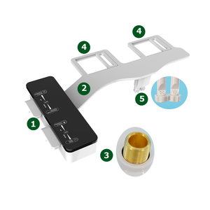 พลาสติก ABS ติดที่นั่งชักโครกห้องน้ำน้ำเย็นส่วนตัวทำความสะอาดโทรศัพท์โรงแรม - Product Image 6