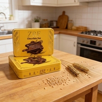 Boîte d'emballage pour biscuits en métal, écologique, recyclable, en acier étamé, de qualité alimentaire