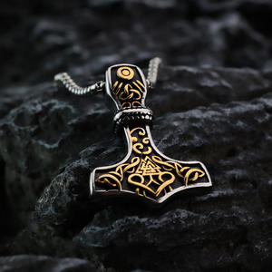 Men's Stainless Steel <b>Thor</b> <b>Hammer</b> Pendant <b>Necklace</b> Geometric Viking Symbol Gift Jewelry Fashion Accessory - Product Image 4