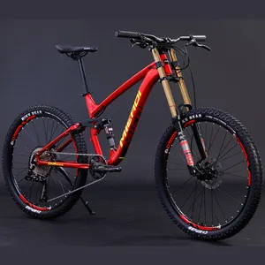 Garfo dianteiro de pressão de ar personalizado/OEM para bicicletas de fibra de carbono de 26 polegadas/27.5 polegadas de alta configuração downhill bicicleta barata downhill Cyc