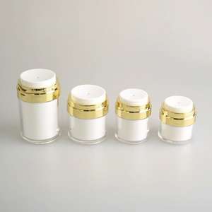 15/30/50/100ml acrylic cream <b>jar</b>, alrless <b>pump</b> <b>jar</b> Gold and silver - Product Image 5