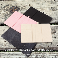 Dompet Kombinasi Tempat Kartu Bisnis, Kartu Kredit, Paspor, Kartu Vaksin, Anti Air, Harga Terjangkau, Kustom, dengan Pelindung RFID untuk Perjalanan