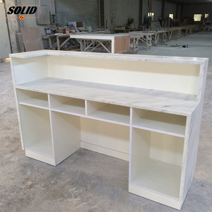 Tùy chỉnh văn phòng hiện đại Đồ nội thất nhân tạo đá rắn bề mặt tiếp tân quầy bàn làm đẹp salon quầy lễ tân - Product Image 2