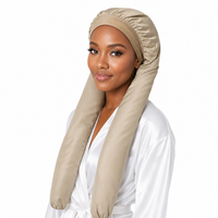 Bonnet de nuit en soie filée double tube avec logo personnalisé, 26 pouces, extra long, pour tresses et dreadlocks