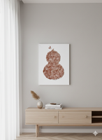 Décoration Murale 3D Wu Lou en Pierre de Quartz Fraise Naturel Faite à la Main pour la Chance et la Prospérité