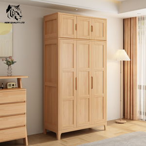 furniture factory low price customized <b>large</b> stock ready to ship storage <b>wardrobe</b> new design house furniture solid wood <b>wardrobe</b> - Product Image 4