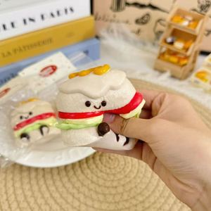 Hamburger <b>Squishy</b> Stress Toy Novelty Silicone Toys Party Favors Goodie Bag Fillers Non-Toxic Soft Squeeze Fidget Toy - Product Image 3