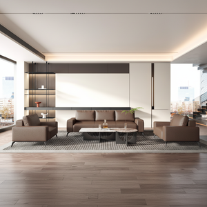 Vente directe d'usine, canapé de bureau en cuir tendance, plusieurs couleurs, personnalisable, prix bas, design de canapé de bureau - Product Image 1