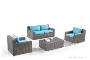 Meubles <span class=keywords><strong>de</strong></span> patio 4 pièces en plastique rotin bon marché <span class=keywords><strong>petit</strong></span> canapé <span class=keywords><strong>de</strong></span> <span class=keywords><strong>jardin</strong></span> ensemble <span class=keywords><strong>de</strong></span> canapés gris à vendre - Product Image 2