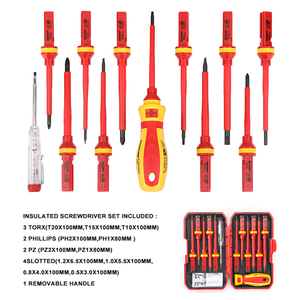 Đa chức năng điện áp Tester <span class=keywords><strong>Screwdriver</strong></span> công cụ Kit hoán đổi cho nhau 1000V cách điện thợ điện Công cụ VDE <span class=keywords><strong>Screwdriver</strong></span> Set - Product Image 4