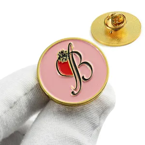 Aangepaste Badge Metalen Zinklegering Mode Gouden Kleding Hoed Pinnen Fabrikant Geen Minimale Aangepaste Emaille Reversspelden Logo