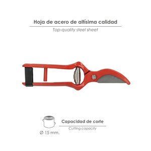 Forbici curve vintage forgiate a mano, 18 cm. - Product Image 3
