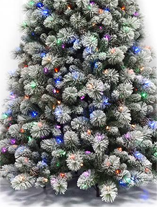 Neige artificielle en gros Arbre de Noël floqué Pvc Pe Pré-éclairé Contrôlé Chaud Led Arbres de Noël - Product Image 3