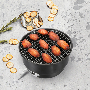 Portable en fonte Mini gril intérieur/extérieur coréen <span class=keywords><strong>BBQ</strong></span> chariot Ceram finition pulvérisation granulés carburant méthode de cuisson - Product Image 3