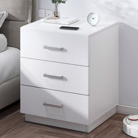 Table de chevet moderne en bois minimaliste, 3 tiroirs, grande capacité, gain de place, meubles de chambre à coucher