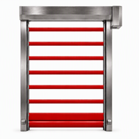 Porte enroulable transparente en PVC haute vitesse avec barres anti-vent renforcées, 500 000 cycles, rideau transparent pour lavage de voitures et garage