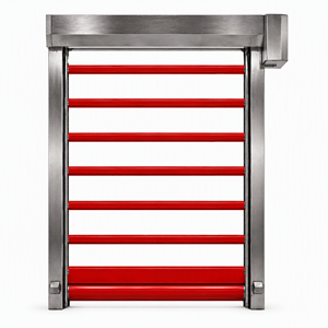 Porte enroulable transparente en PVC haute vitesse avec barres anti-vent renforcées, 500 000 cycles, rideau transparent pour lavage de voitures et garage - Product Image 2