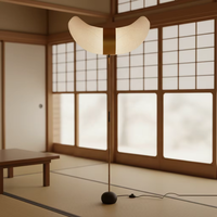 Wabi Sabi lampadaire en papier de riz fait à la main abat-jour créatif décoration grand lampadaire salon hôtel lampe lanterne en papier