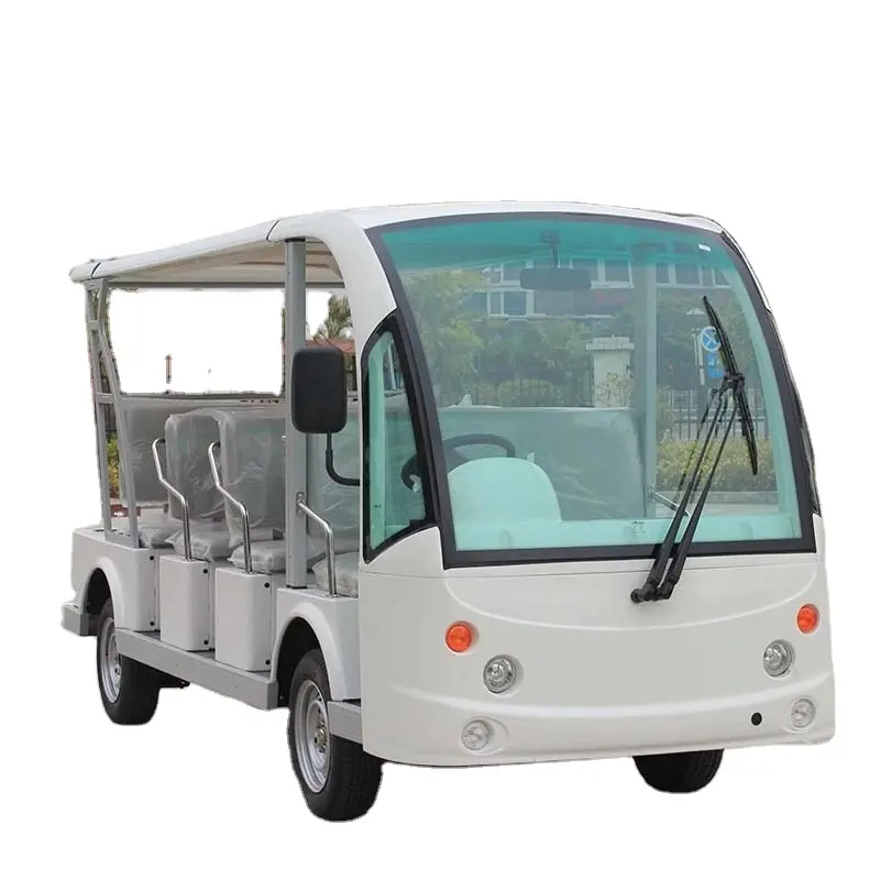 ขายรถบัสท่องเที่ยว 72V ของจีนร้อนจีนผลิตรถบัสเที่ยวชมสถานที่ 11 ที่นั่งกับ CE