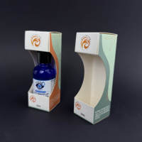 Boîte en papier personnalisée avec fenêtre pour flacon compte-gouttes 30ml 60ml Boîtes d'emballage en papier en carton pour parfum huile essentielle