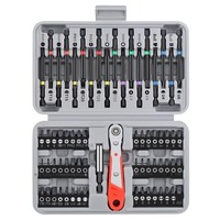 Jeu de tournevis à cliquet en acier au chrome-vanadium avec embouts Phillips et douilles, kit d'outils de réparation multifonctionnels