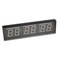 Reloj electrónico portátil montado en la pared de 2,3 pulgadas temporizador de Cuenta regresiva 6 Led Control remoto Digital cronómetro de entrenamiento de Gimnasio Profesional
