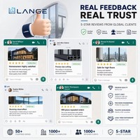 Porte coulissante panoramique haut de gamme LANGE, triple vitrage trempé, résistance aux ouragans, économie d'énergie, porte coulissante en aluminium