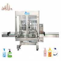 Automatique 6 Têtes 1000ml Pompe À Piston Cosmétique Savon Détergent Désinfectant Pour Les Mains Shampooing Jus Bouteille Liquide Machine De Remplissage