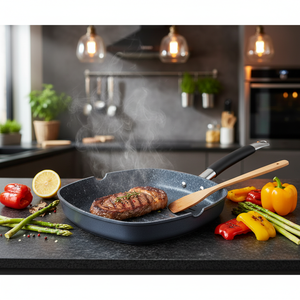 กระทะย่างมาสเตอร์โปร 28x28x4.5 ซม. ทำจากอะลูมิเนียมฟอร์จ สีเทา - Product Image 3
