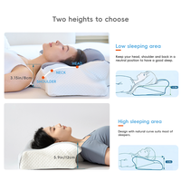 YUE RISE Oreiller cervical ergonomique multifonctionnel en mousse à mémoire de forme pour soulager les douleurs cervicales, personnalisable avec logo, vente en gros usine