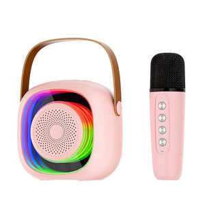 Micrófono Inalámbrico K10 con Gran Sonido, Mini Altavoz Estéreo Karaoke, Altavoz BT con Radio FM/TF/USB, Altavoz Portátil con Luces LED Activadas - Product Image 1