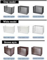 Vente flash - Protection de la vie privée - Couvercle de climatiseur en aluminium blanc durable anti-corrosion découpé au laser 3D