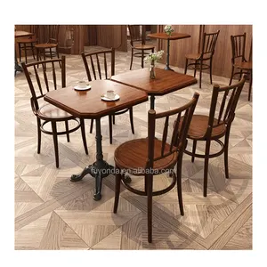 Modern Buffet Restaurant Furniture Supplier Bars Wooden Restaurant Sets Interactive Dining Tables Chairs