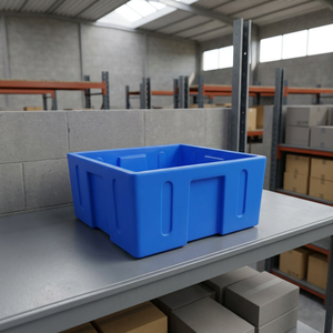 50L Plastic Storage Crate Thickened <b>Square</b> <b>Bin</b> Stackable Utility Container for Organizing Supplies - Product Image 5