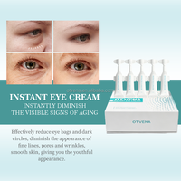OTVENA Crème Contour des Yeux Raffermissante Instantanée à Résultat Rapide Peptides Acide Hyaluronique Lisse les Ridules Réduit les Yeux Fatigués et Gonflés Nourrit