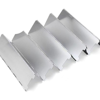 Pare-vent en aluminium pour réchaud de camping, 10 pièces, grille pliable avec loquet, étanche